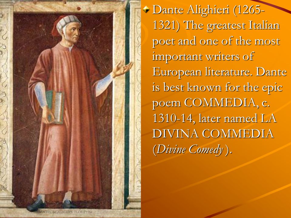 An analysis of the epic poem the divine comedy by dante alighieri